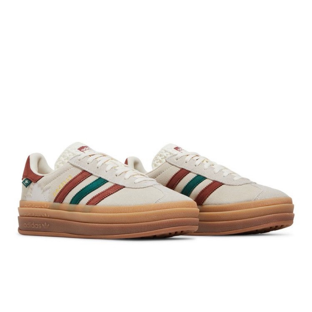 Adidas Women's Cream and Brown Sneakers